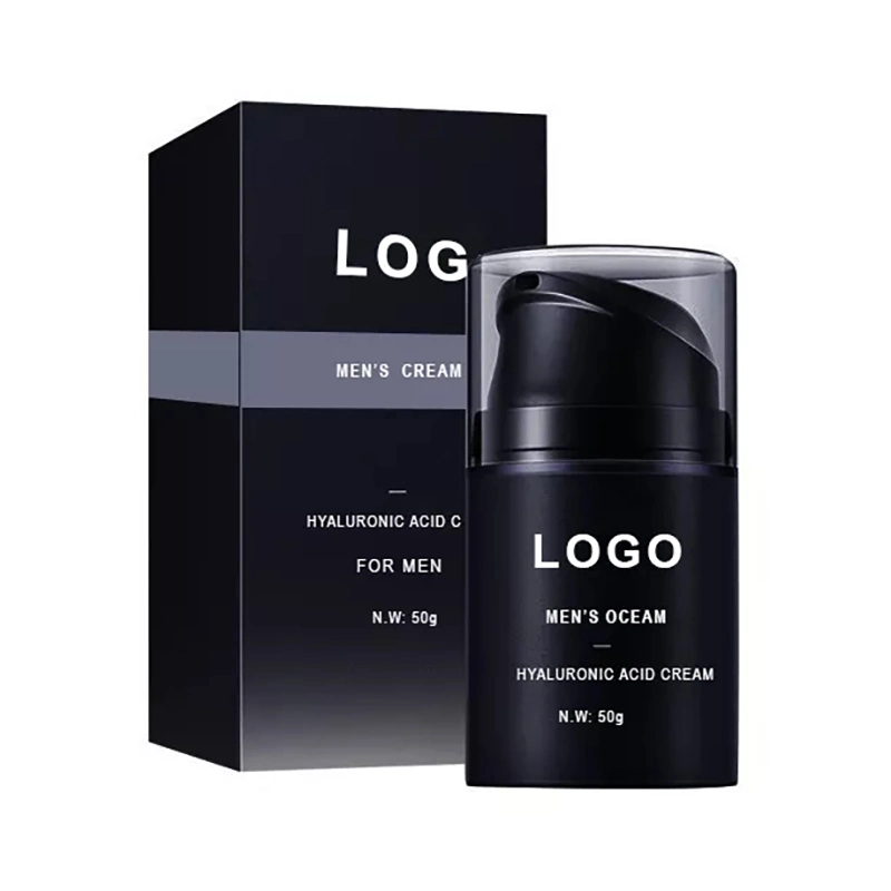 OEM Custom Logo Deep Hydrating Men's Facial Cream Firming Hyaluronic Acid Face Cream for Men