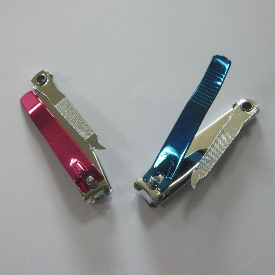 2018 Nail Clipper with Nail File and Colorful Electrophoretic Handle