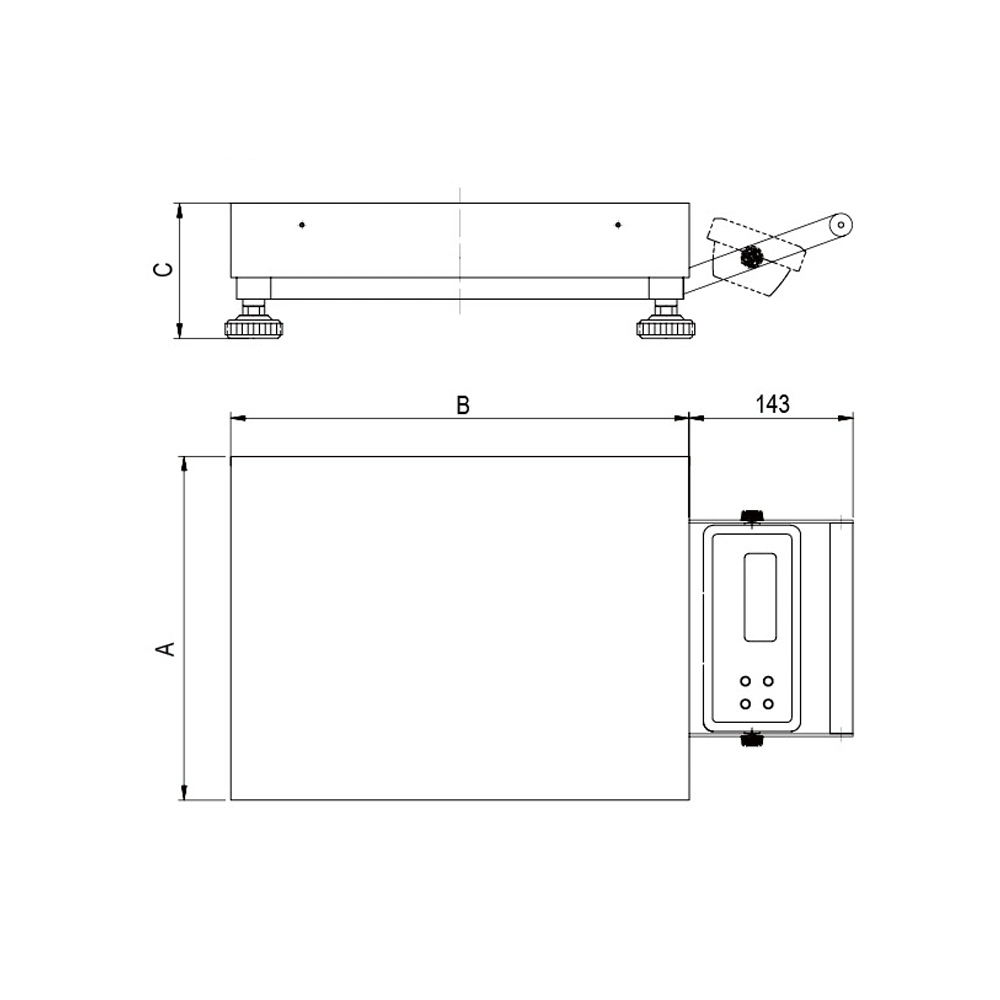 China Professional Manufacturer 20mm LCD Display Electronic Weighing Platform Scale