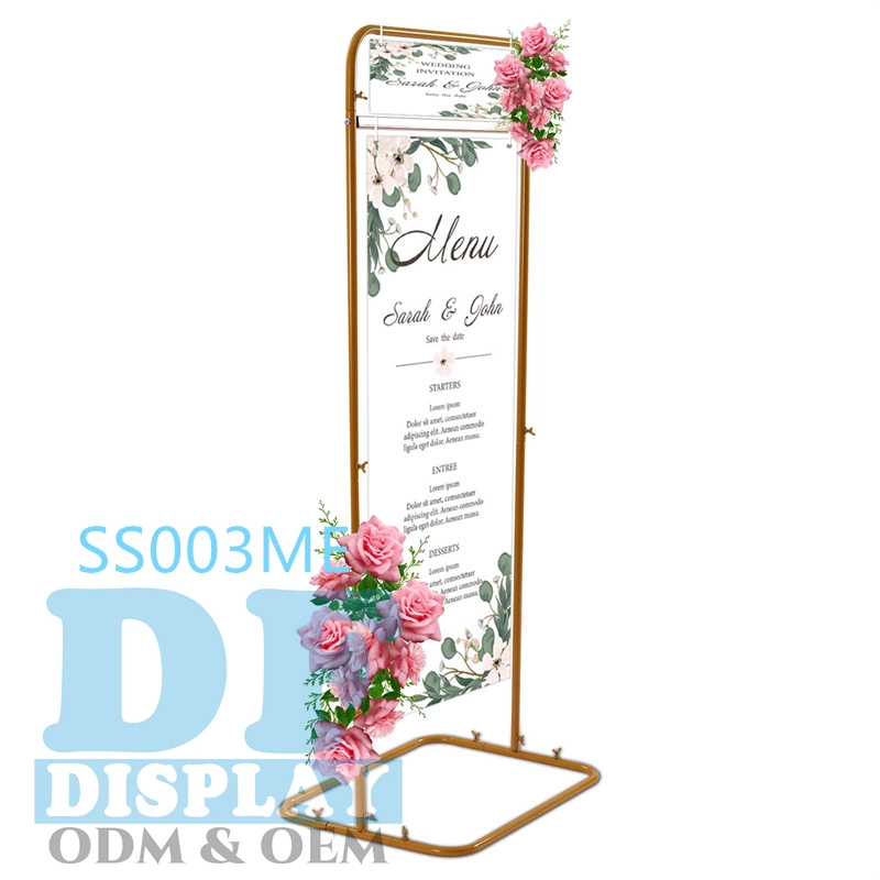 Wedding Sign Stand Gold Large 4.9FT Tall Welcome Sign Frame Seating Chart Frame Guest List Directory Geometric Stand