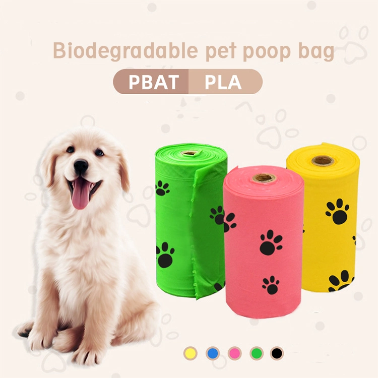 Pet biodegradable Abono personalizado de impresión de bolsas de basura residuos Bolsas de caca de perro de mascota