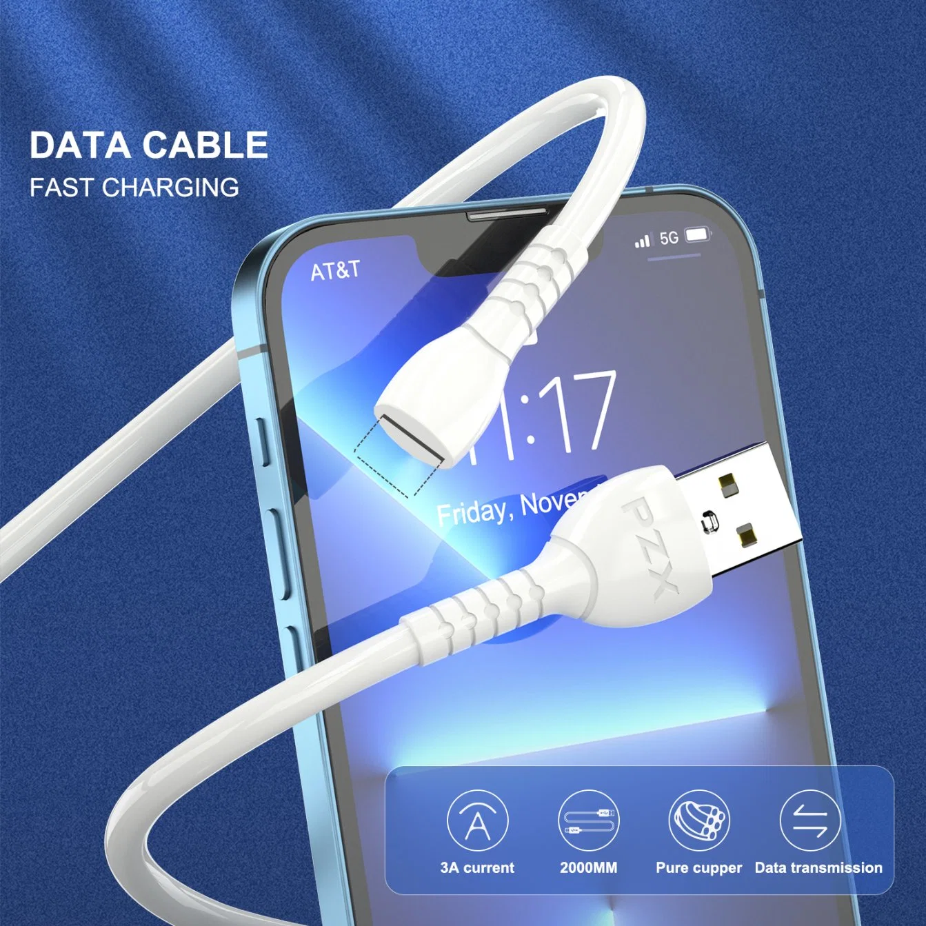 Pzx V147/V148/V149 2m High quality/High cost performance  Standard Fast Charging and Data Sync Cables