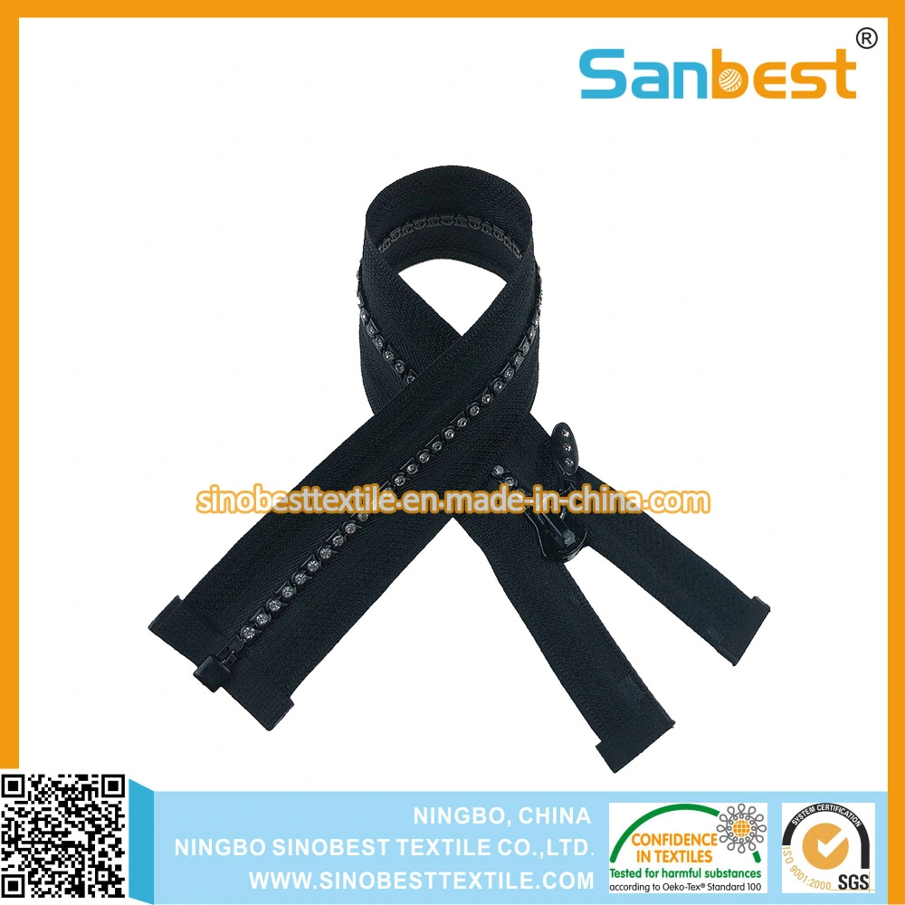 Beautiful Close-End Diamond Zipper for Winter Coat #5, #10