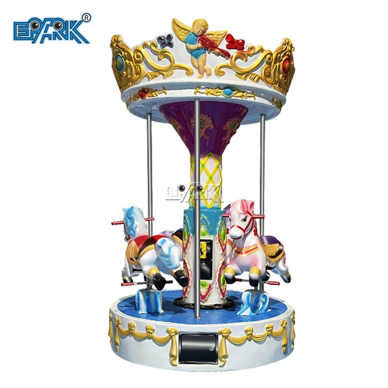 Hot Sale 3 Players Mini Amusement Carousel Horses Rides Carousel Marry Go Round Kiddie Ride