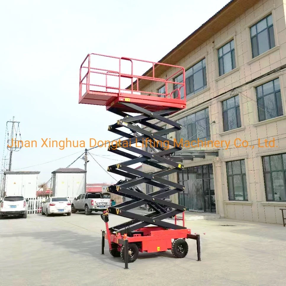 Portable Manual Lift Table Scissors Lift Aerial Working Platform