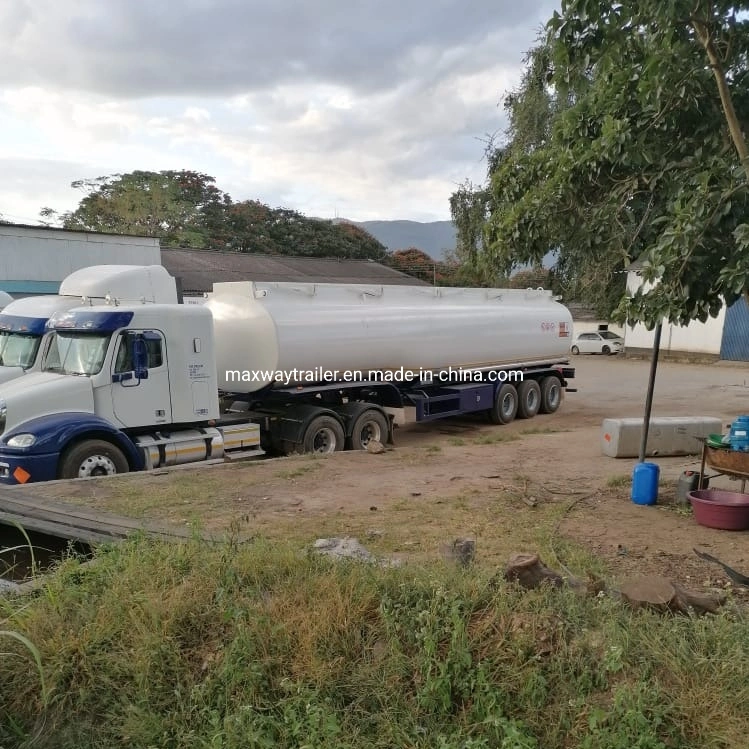 54000 litros de aceite de palma Petrolero el depósito de combustible de acero de carbono del depósito de aceite semi remolque