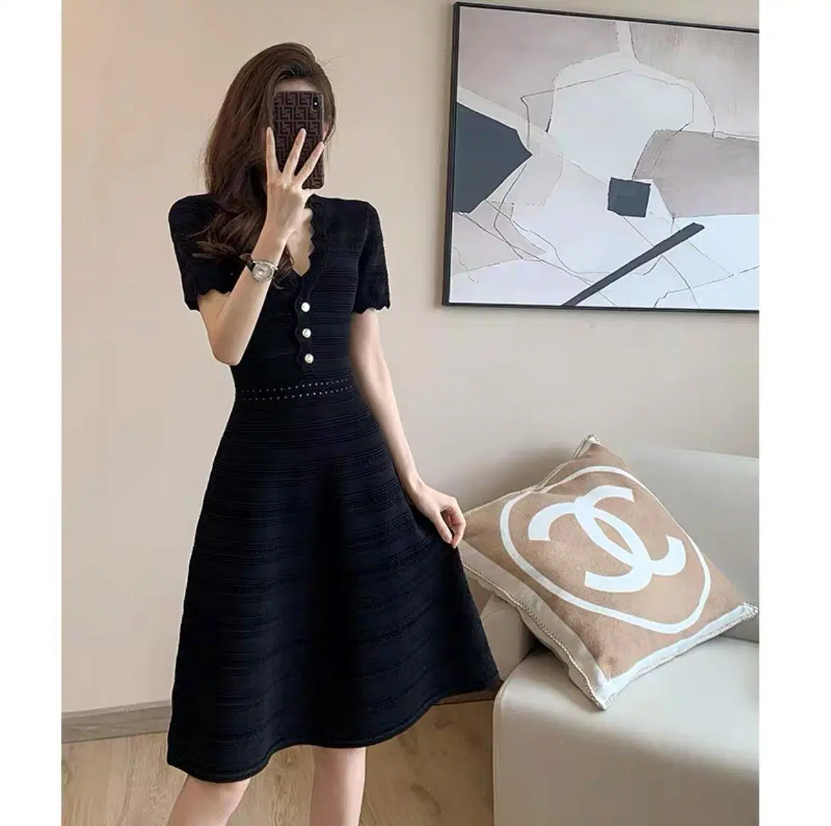 Summer New Fashion Apparel Floral Embroidered V Neck Women Dresses Ladies Garments