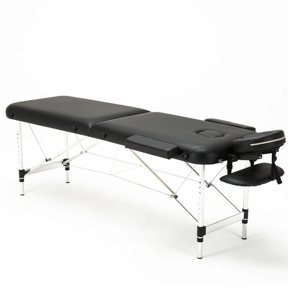 Hochey Medical Mesas e Camas de Massagem Portáteis Dobráveis Pretas SPA Altura Ajustável Mesa de Massagem Destacável