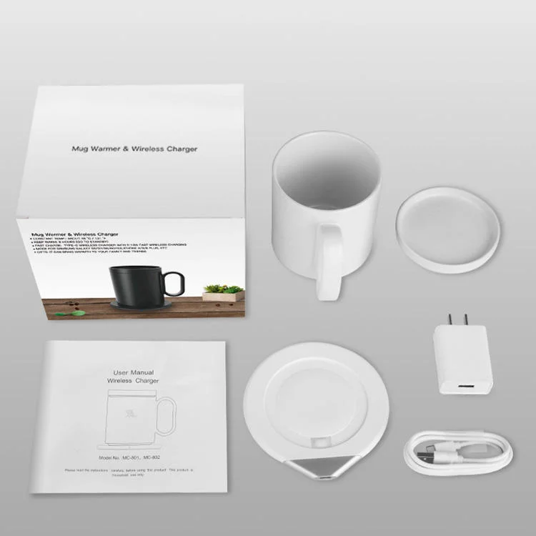 Neujahr Kreativität Keramik Wärmer Cup Pad Wireless Ladegerät 55 Grad Smart Coffee Becher Wärmer