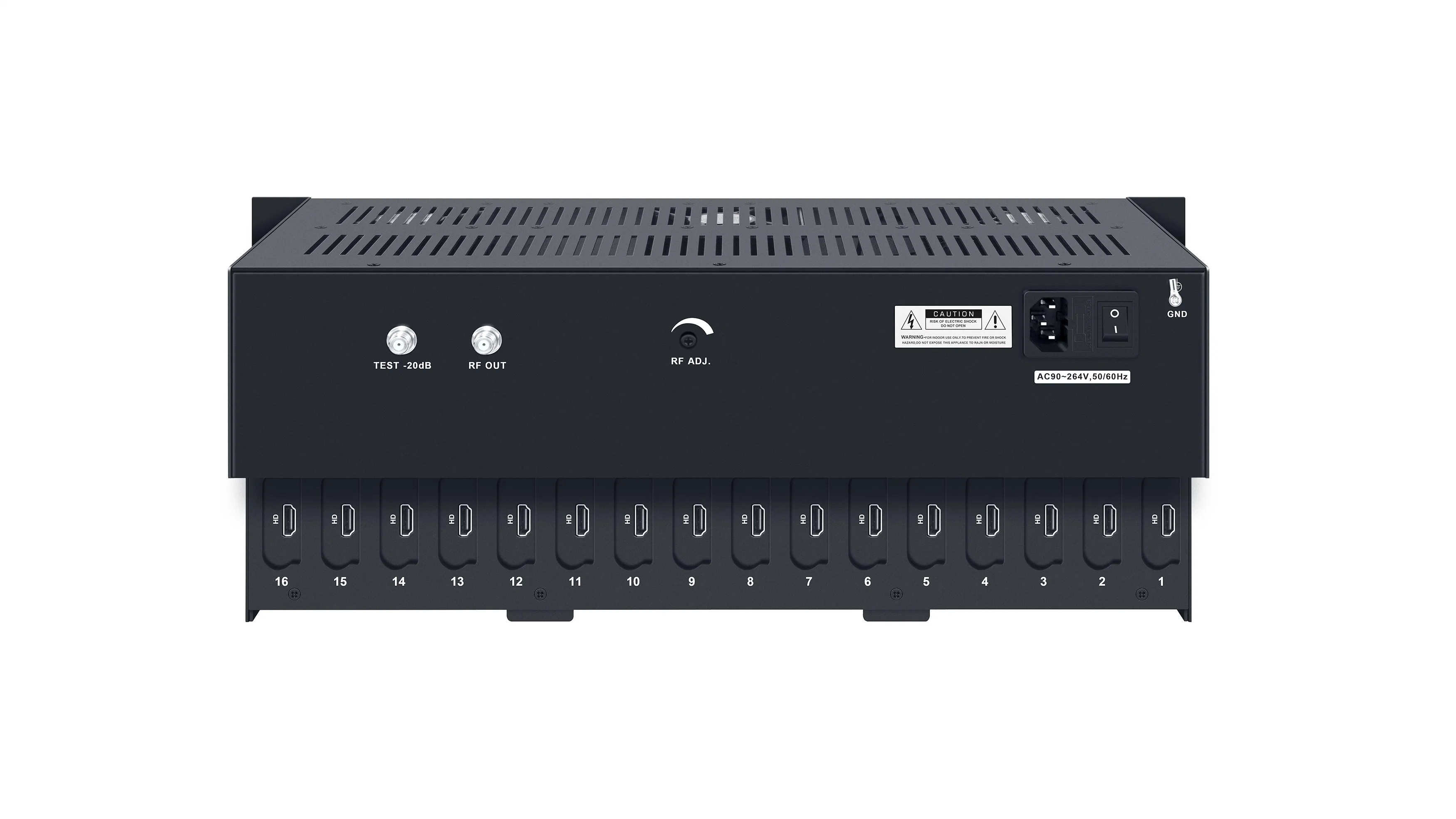 16 SD Channel Chassis CATV System Encoding Digital Modulator ISDB-T out