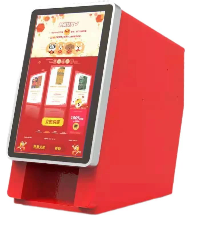 Automated Touch Screen Lottery Vending Machine with Cash Acceptor and Coin Dispenser