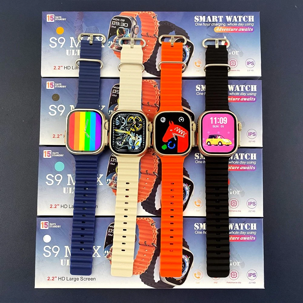 Correias de relógio em silicone Ocean para a série de bracelete Apple Watch Série 8 9 Ultra 49 mm 45 mm Série 41 mm Série Smart Watch Serie Relógio 9 S9 Max Ultra Smart