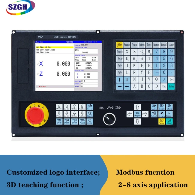 Economic Type Low Noise Stable 3 Axis Washing CNC Lathe Control with 100MB User Store Room Support Running Program by Input Points