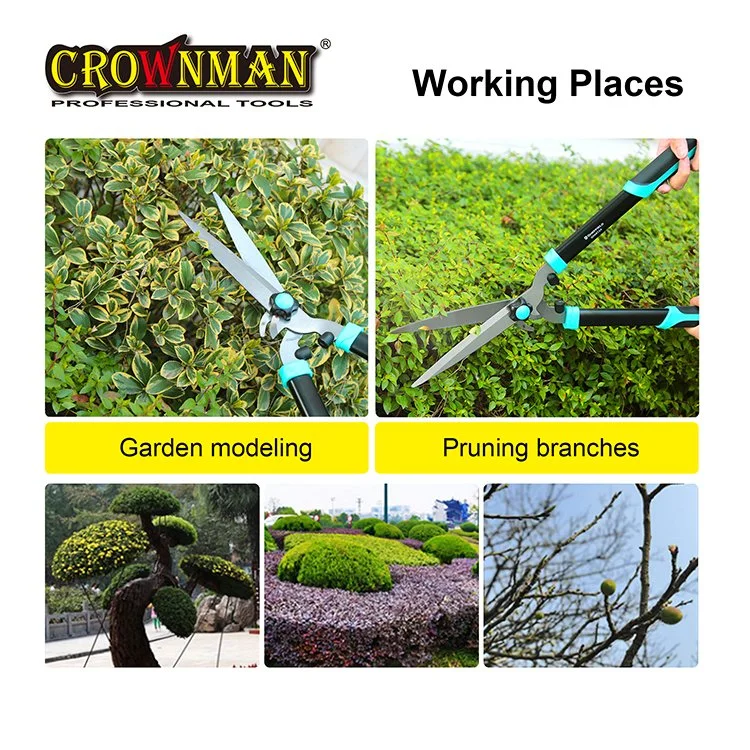 Crownman Industrial Grade Hand Tools, Garden Tools, Hardware, Heavy Duty Hand Using Aluminium Hedge Shear for Trimming Borders Hedge Pruning Shear