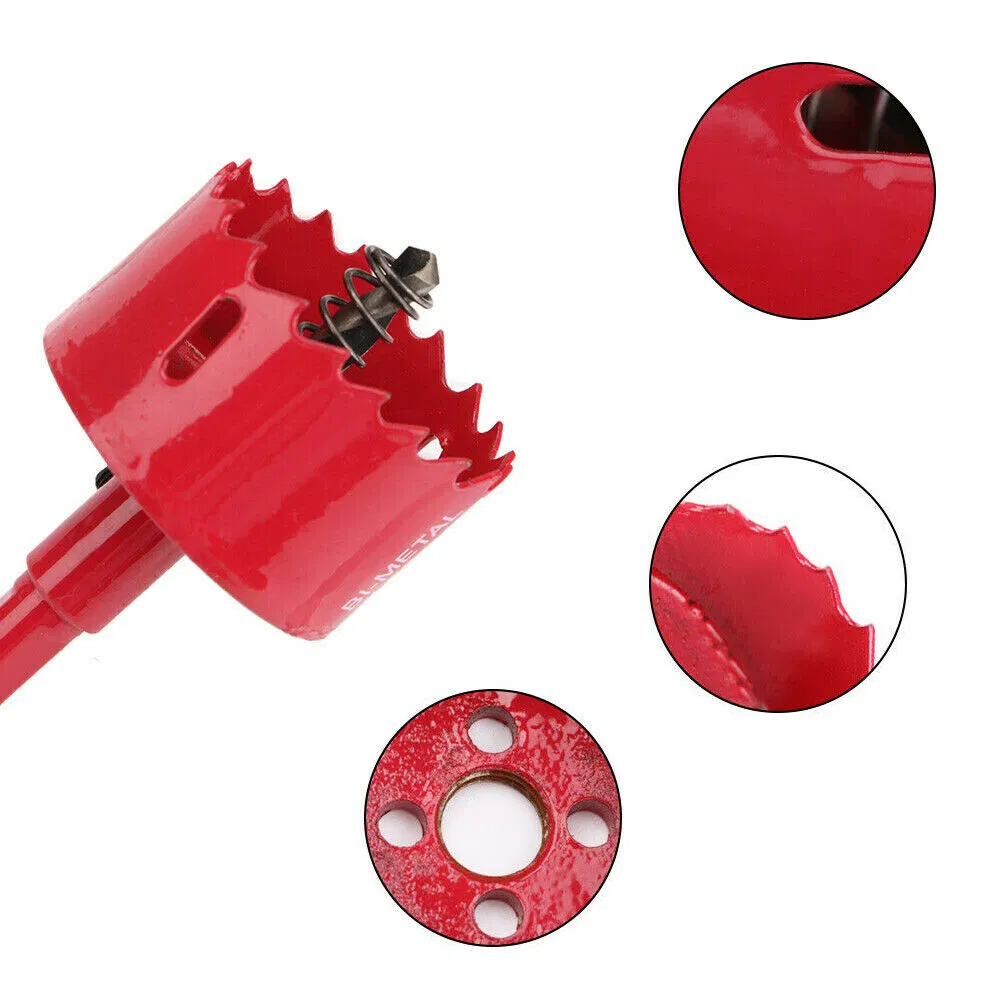 38-75mm M42 Bi-Metal Hole Saw with Arbor Pilot Drill Bit Set Holesaw Cutter for Cutting Wood