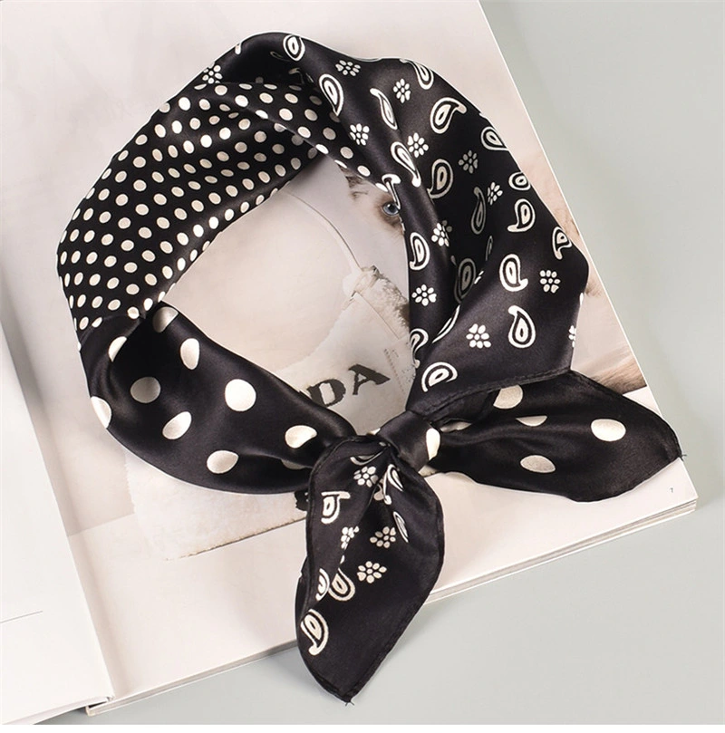 100% Silk Multifunctional Fashion Polka DOT Printed Women's Scarf