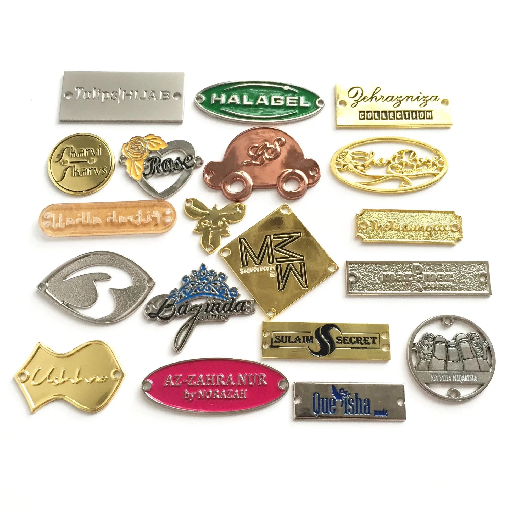 China Promotion Garment Accessories Custom Apparel High quality/High cost performance  Cotton Name Metal Label for Jacket