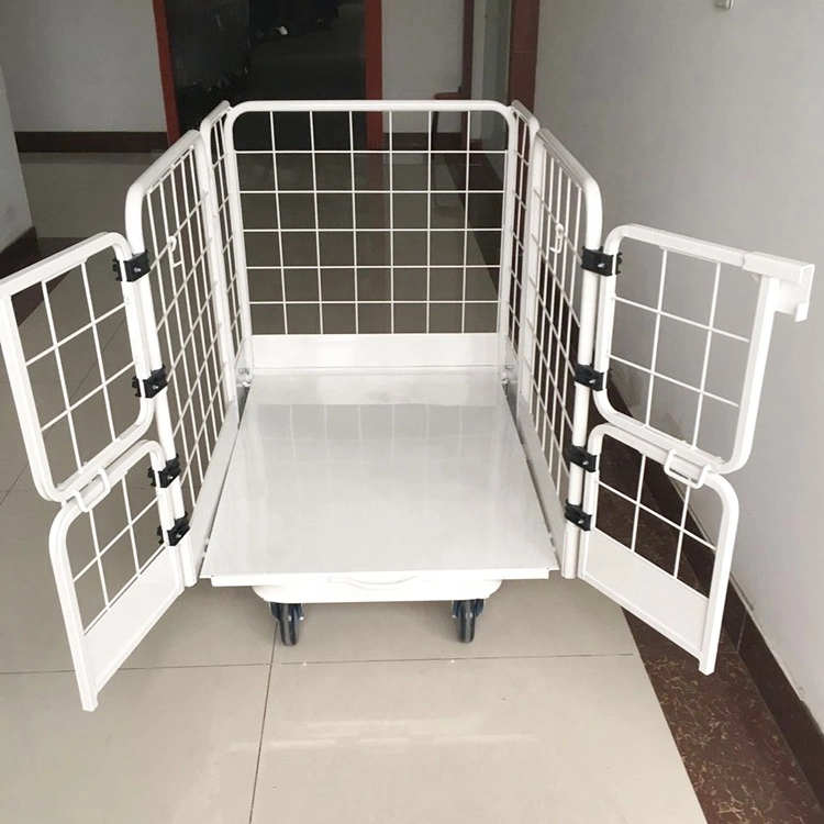 Logistics Trolley Folding Wire Mesh Warehouse Supermarket Trolley for Transport