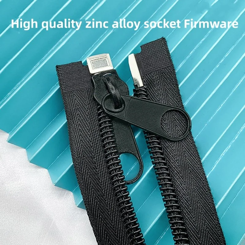 8## Open-End 10 de nylon suave tracción de la cremallera de fácil tirar la carpa exterior negro de 4 cm de ancho Zipper