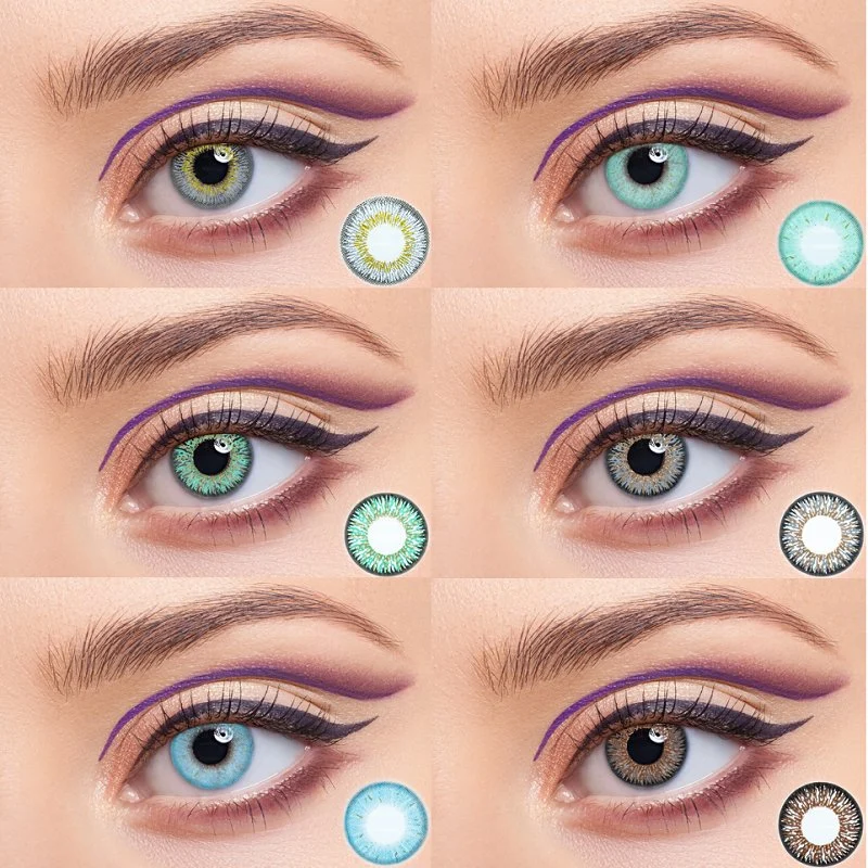 prix d'usine 2 PIÈCES/paire de lentilles de contact souples Beauté lentilles de contact yeux Yeux de lentille de couleur cosmétique