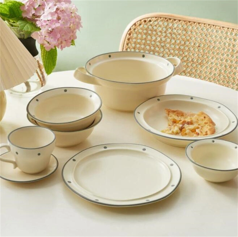 High-Value Household Dinner Korean Version Fine China Tableware