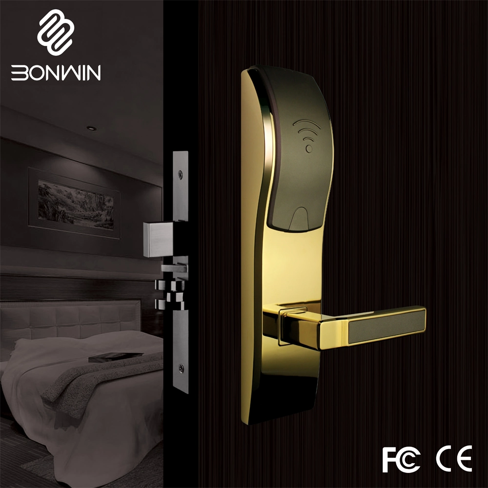 PVD Coating Bright Gold Electric Elegant Mortise Door Lock