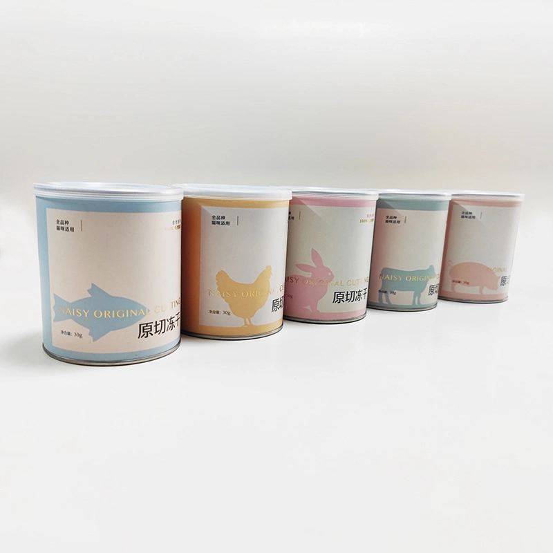 China Manufacturer Pet Food Paper Cans Cat/Dog Food Freeze Paper Cans with Aluminum Cover