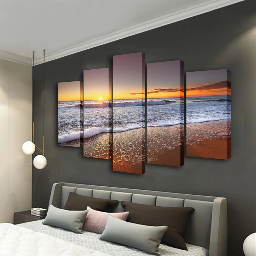 Wholesale/Supplier Ocean Beach Canvas Print Sea Picture Painting Home Decor Sunset Wall Art