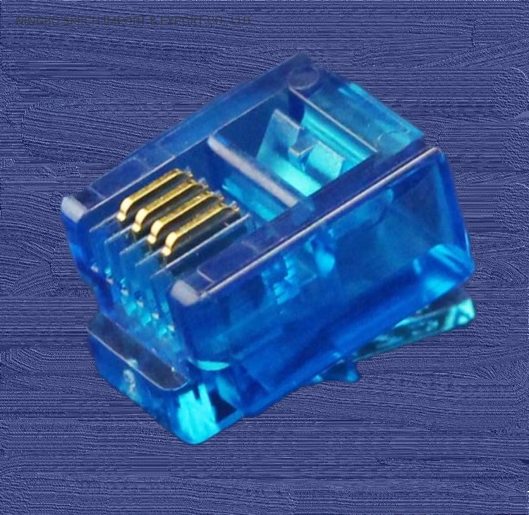 Rj11 Ficha modular Cat3 telefone de Voz Conector 6p4c Telefone plugue modular para cabo de telefone