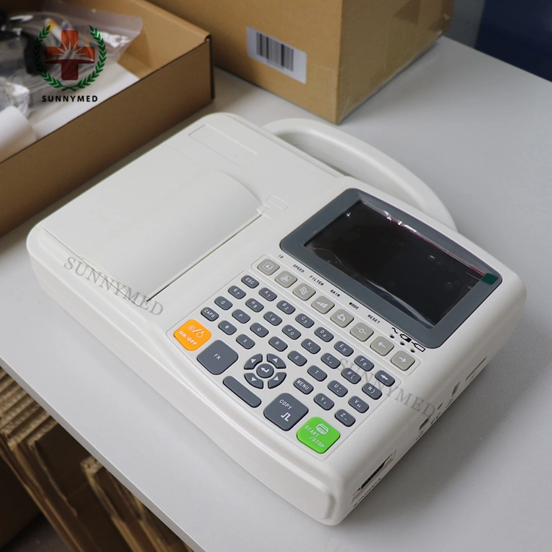 Sy-H021 Guangzhou Medical Three Channel Diagnostic Digital EKG ECG Machine