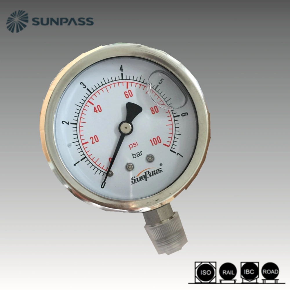 All Stainless-Steel Manometer Liquid Filled Anti-Vibration Pressure Gauge