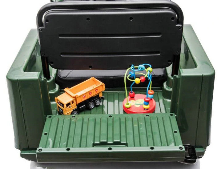 4X4 tout terrain électrique pour enfants, véhicule d'époque 12 V avec éclairage, suspension, musique, avertisseur sonore, commutateur de vitesse