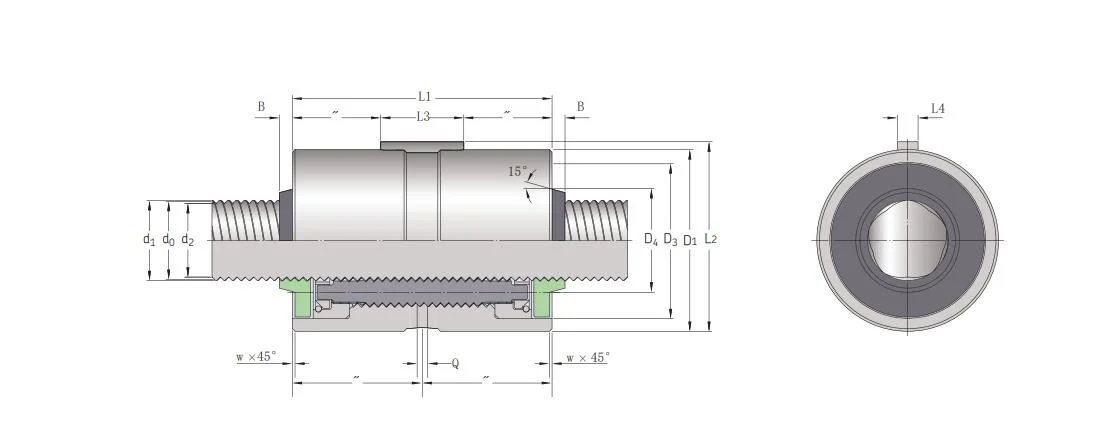 Kgg Planetary Roller Ball Screw for Smelting Machinery (CHRC Series, Lead: 15mm, Shaft: 120mm)