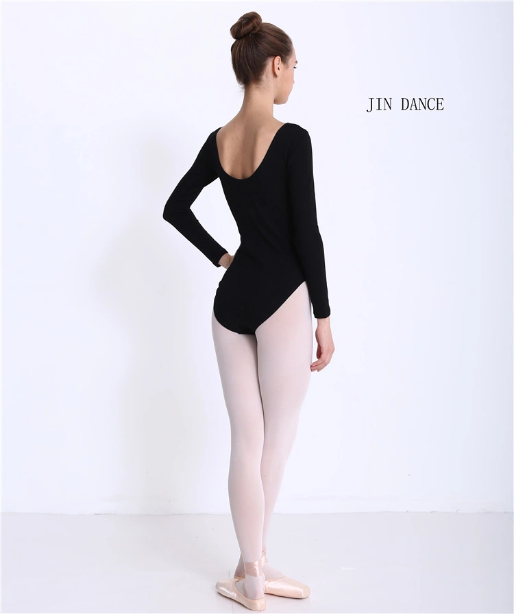 Diseños a medida Nuevo de moda Danza Entrenamiento ropa de nylon Spandex algodón Long Sleeves mujeres adultos Ballet Loetards