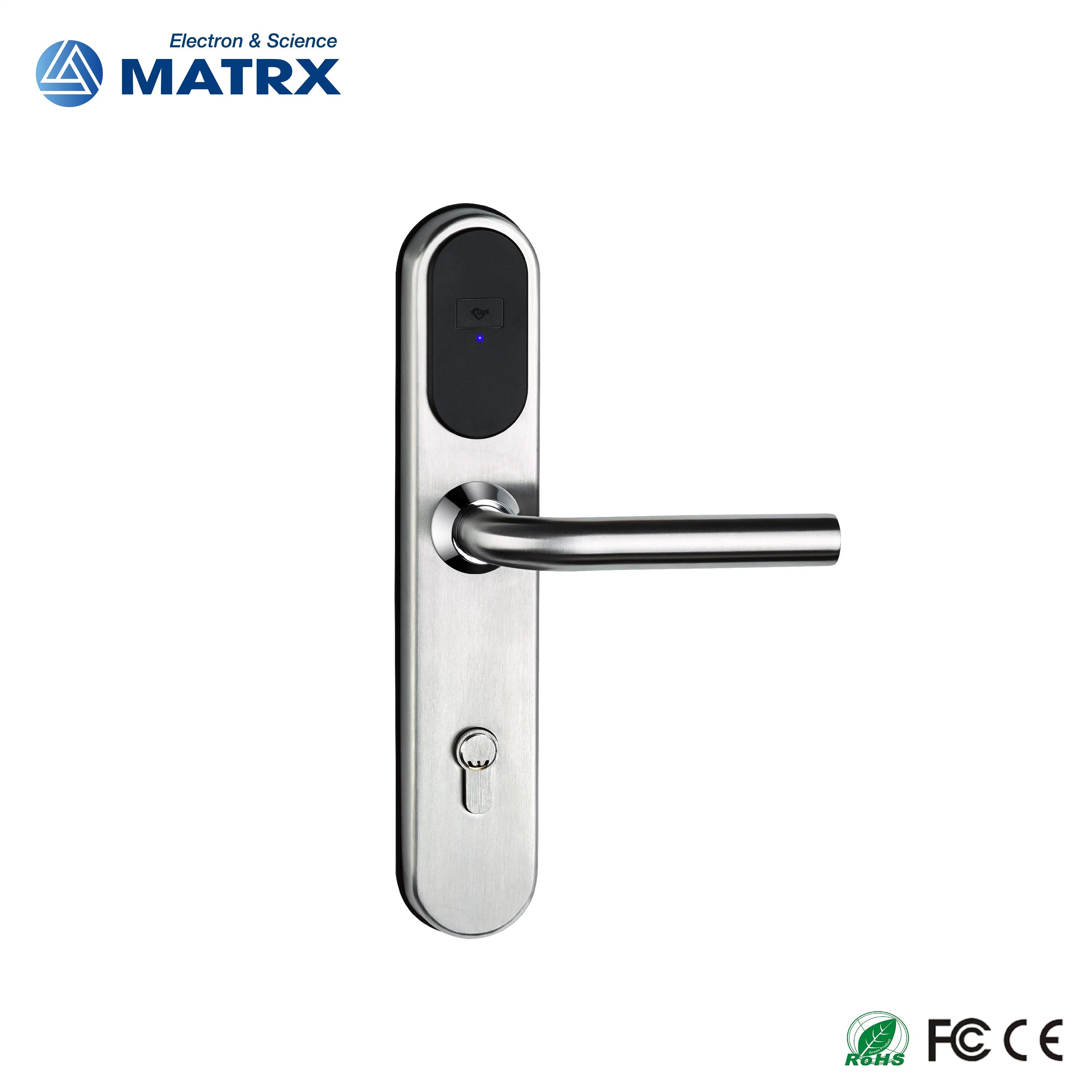 Stainless Steel Slim European RFID Smart Key Card Door Lock Hotel