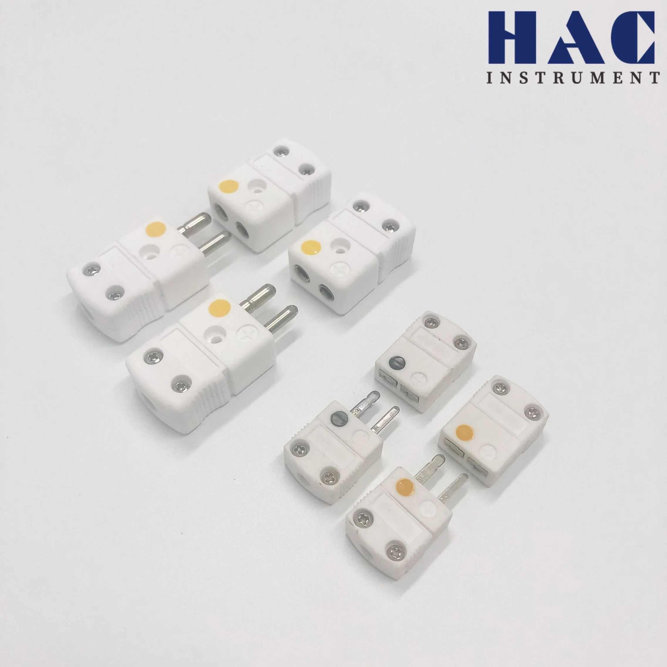 Mini Ceramic Body Thermocouple Connector Hollow&Solid Pins for High Temperature