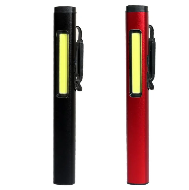 COB XPE 200 Lumen Waterproof Ipx4 Aluminum LED Flash Pen Torch Light 800mAh Type C Charging Rechargeable LED Flashlight with 2 Modes