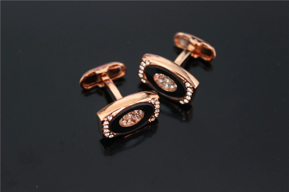 China Manufacturer Factory Price Men's High Quality Fashion Metal Cufflinks with Stones