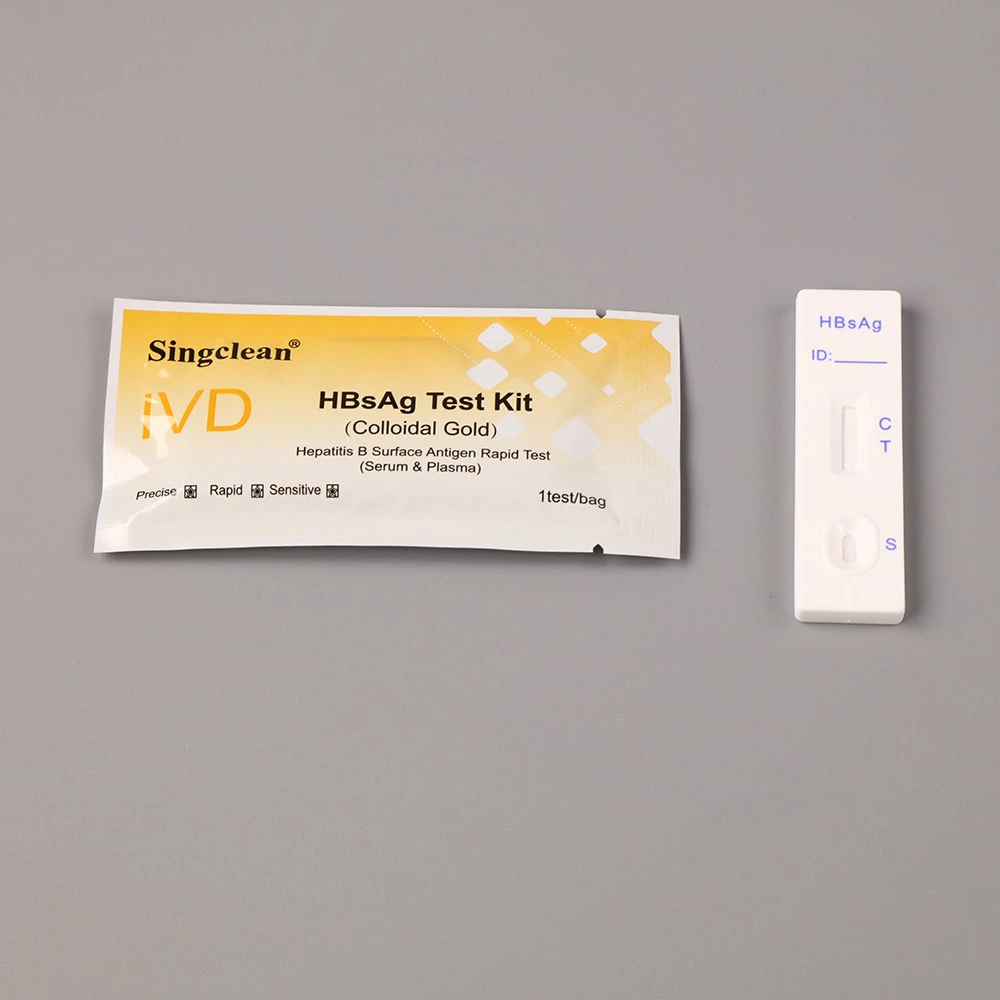 Singclean High Sensitivity One Step Lab Blood Hepatitis B Test Device (Colloidal Gold) for HBV Infection