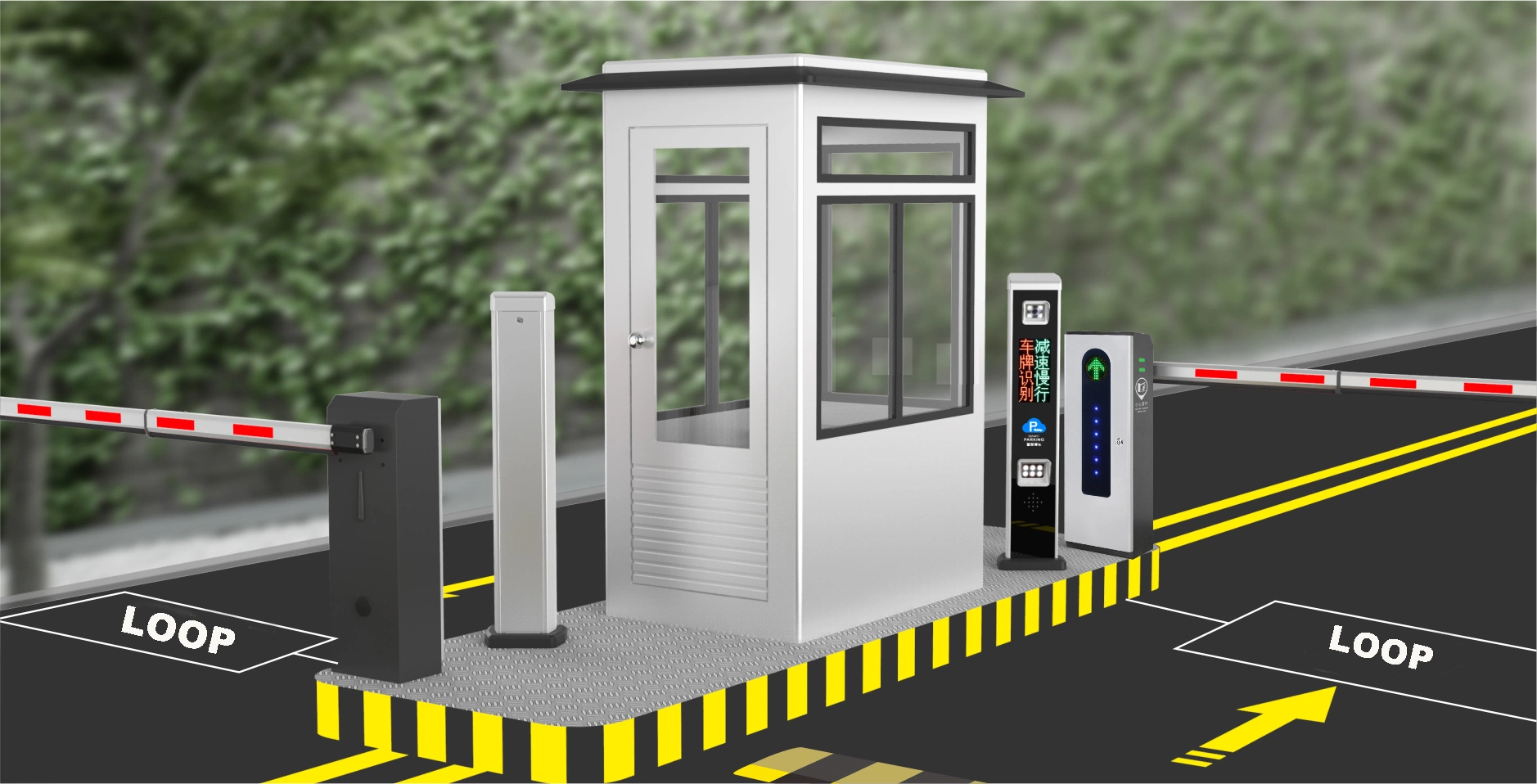 Télécommande intelligente de la route automatique de la sécurité routière barrière de la rampe de stationnement