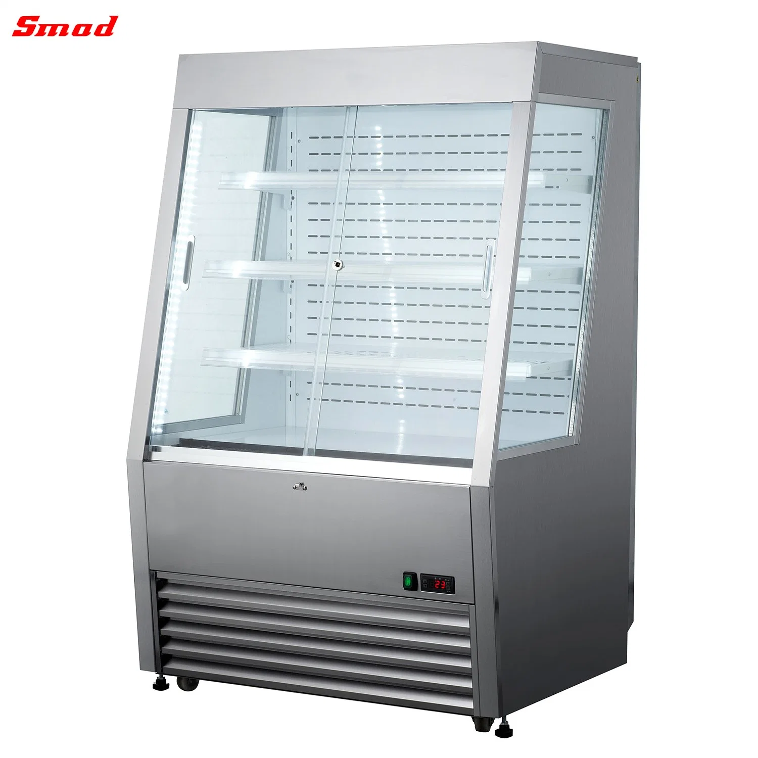 Opening Supermarket Display Beverage Cooler Refrigerator