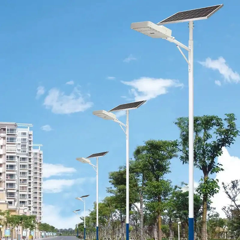 2023 Newest All in One IP65 Lithium Battery Powered Smart Self Cleaning Solar Street Light 50W/80W/100W LED Street Light