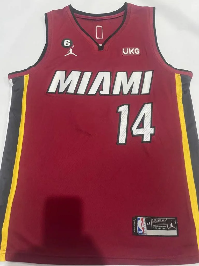 Dropshipping Top Quality Sports Basketball Jordan Jersey NBA The Heat's No. 14 Date Red Jersey