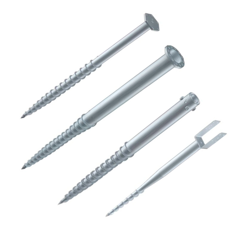 Galvanised Ground Screws Metal Ground Spikes with Screws