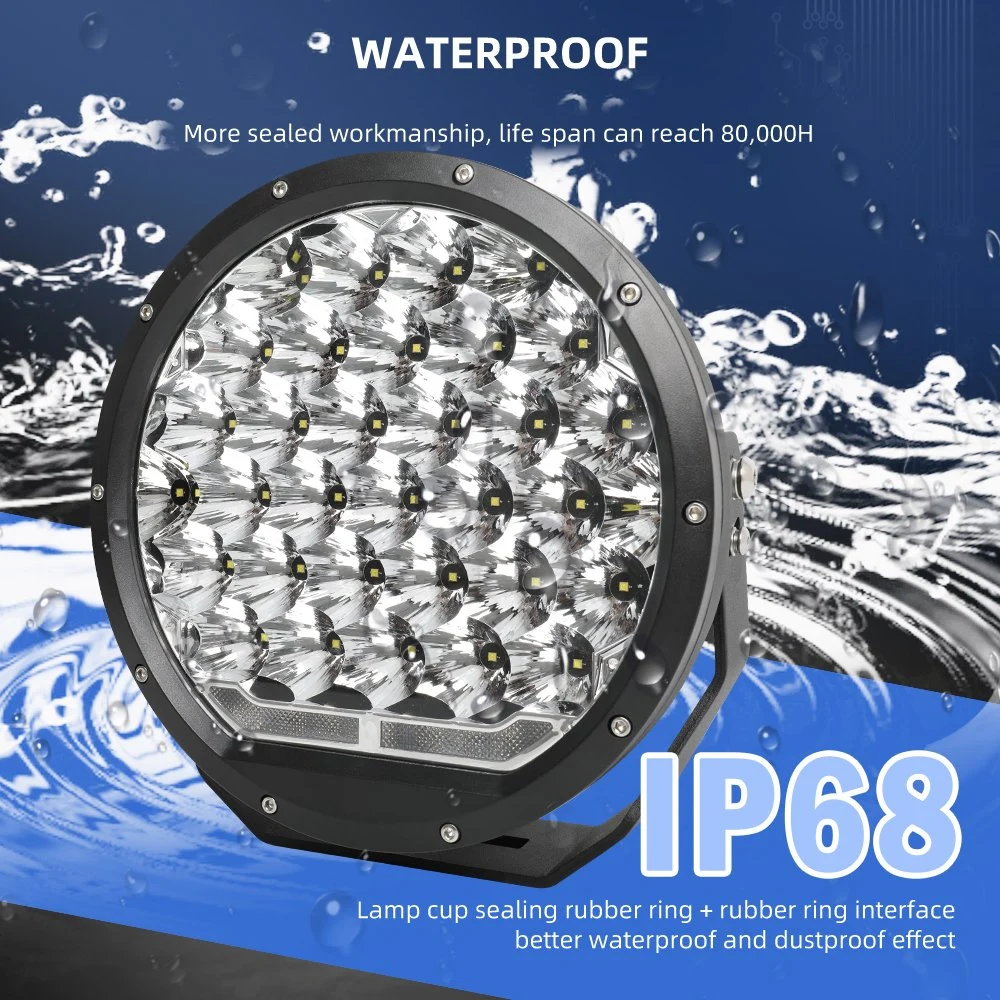 Wholesale/Supplier off Road 4X4 9'' 1400m 16600lm Bumper Driving Light LED Round SUV 150W Spotlight Car Truck Vehicle 7" 9'' LED Work Light