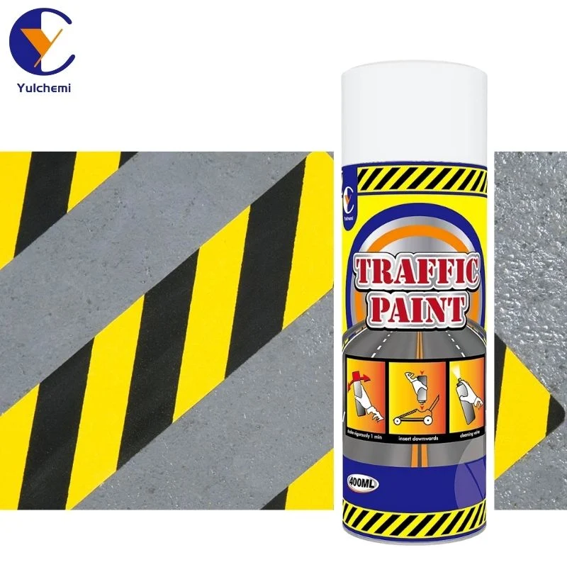 Aerosol Stripe Water Base Traffic Marking Spray Paint in Yellow