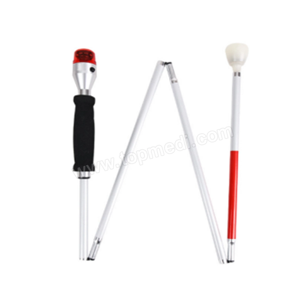 Aluminum Alloy Folding Cane Walking Aids Sticks Guide Crutches for Blind