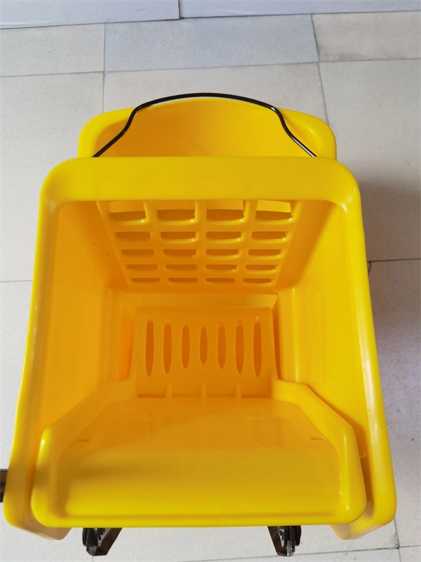 Hotel Cleaning Mop Squeezer Bucket with Side Press Wringer