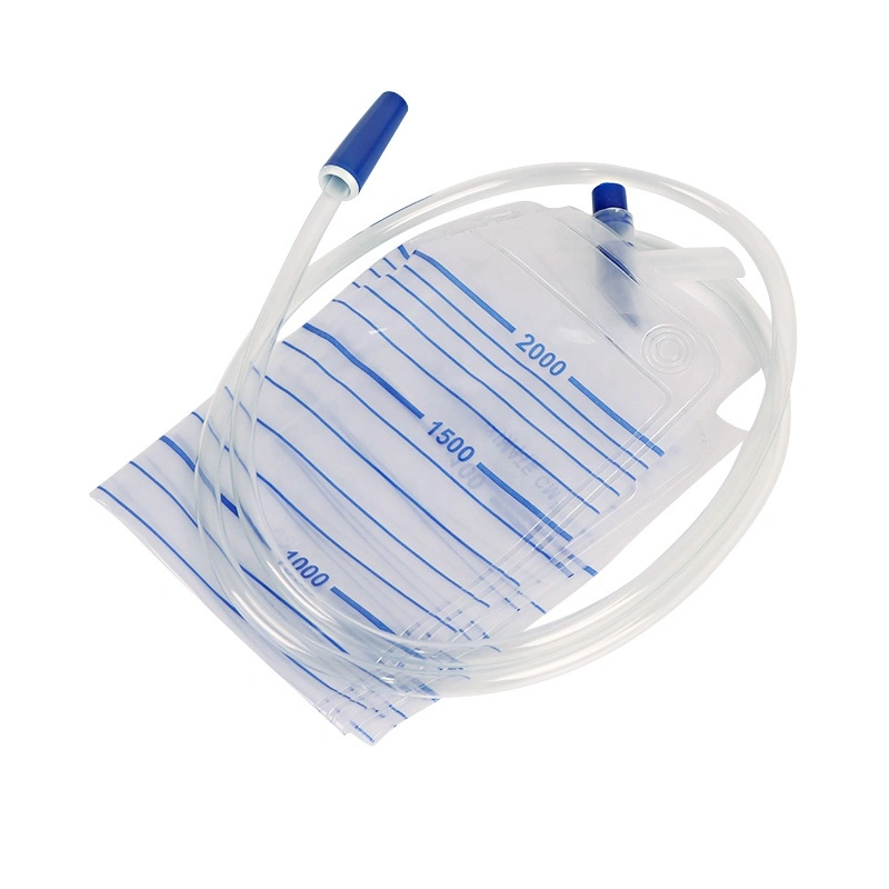 Disposable Medical 2000ml Economy Urine Collection Bag with Non-Return Valve