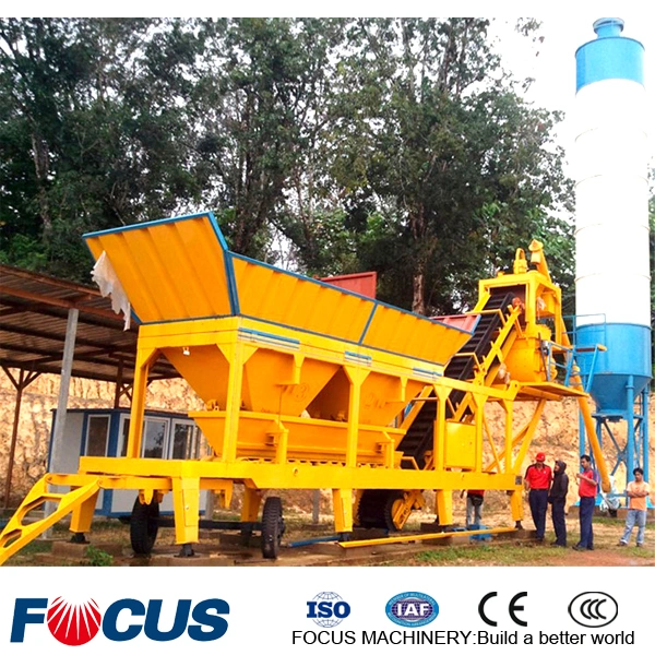 35m3/H Mobile Concrete Mixing Plant and Computer Control System